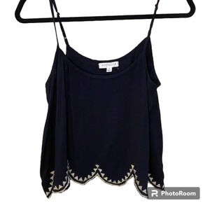 Nordstrom SOCIALITE Scalloped Crop Tank Top - size small